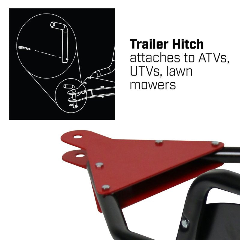 Chapin 8620B Tow Behind Spreader, 150 lb Hopper, Steel Frame, Polyester Hopper, Pneumatic Wheel