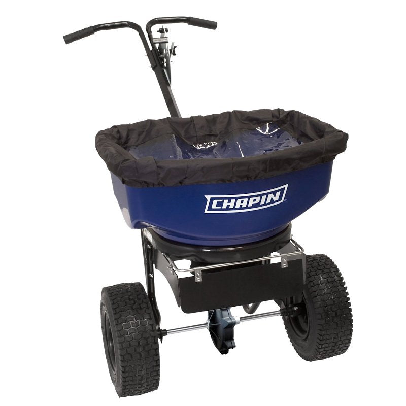 Chapin 82088B Professional Sure Spread Salt and Ice Melt Spreader with Baffles, 80 lb, Powder-Coated Steel Frame