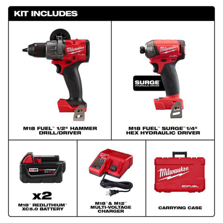 Milwaukee M18 FUEL Cordless Brushless 2 Tool Combo Kit