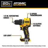 DeWalt 20V MAX Atomic Cordless Brushless 2 Tool Compact Drill and Impact Driver Kit