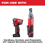 Milwaukee Shockwave 1/4 in. drive SAE 6 Point Standard Impact Rated Shallow Socket Set 10 pc