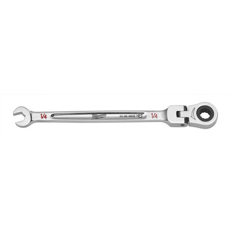 Milwaukee 1/4 in. X 1/4 in. 12 Point SAE Flex Head Combination Wrench 5.28 in. L 1 pc