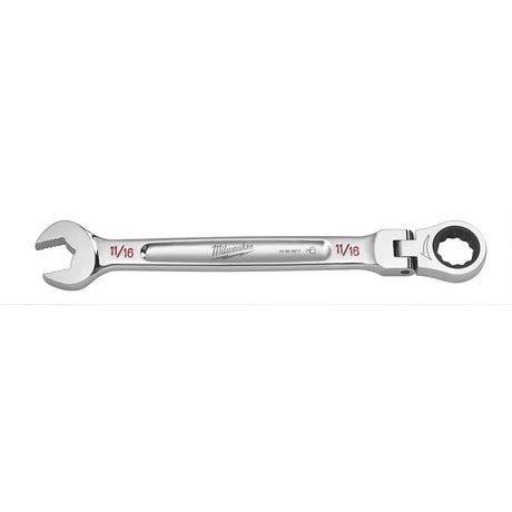 Milwaukee 11/16 in. X 11/16 in. 12 Point SAE Flex Head Combination Wrench 9.19 in. L 1 pc