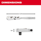 Milwaukee 1/2 in. drive SAE Flex Head Ratchet 90 teeth