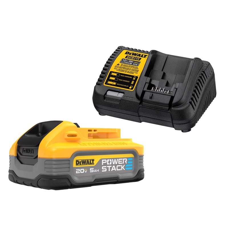 DeWalt 20V MAX POWERSTACK DCBP520C 5 Ah Lithium-Ion Battery and Charger Starter Kit