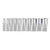 Milwaukee 3/8 in. drive SAE 6 Point Chrome Deep Well Socket Set 10 pc