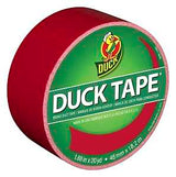 Duck 1265014 Duct Tape, 20 yd L, 1.88 in W, Vinyl Backing, Red