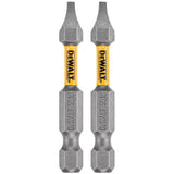 DeWalt Max Fit Square #1 X 2 in. L Screwdriver Bit Steel 2 pk