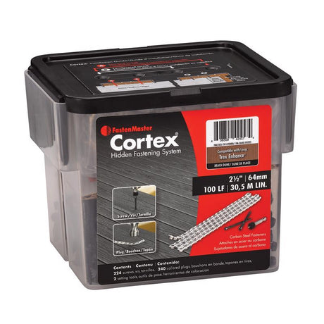 FastenMaster Cortex No. 10 X 2-1/2 in. L Beach Dune Torx Ttap Button Head Hidden Deck Fastener 224 p