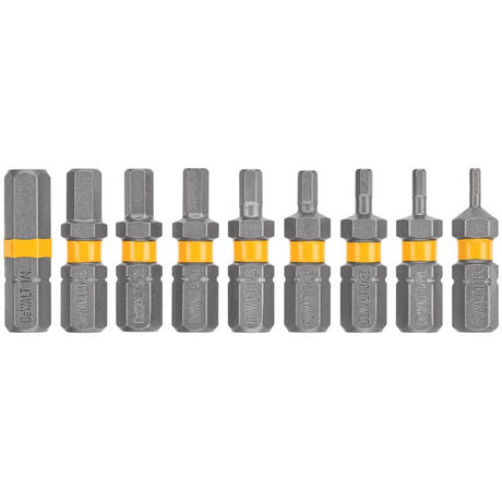 DeWalt Max Fit Hex 1 in. L Screwdriver Bit Set Steel 9 pk