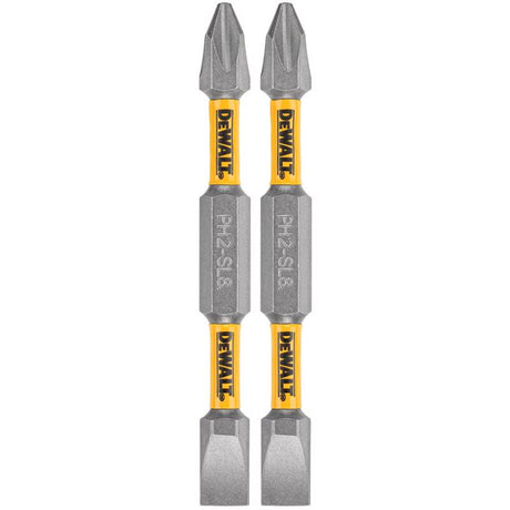 DeWalt MaxFit Phillips/Slotted 2-3/4 in. L PH2/SL8 Double-Ended Screwdriver Bit Steel 2 pc