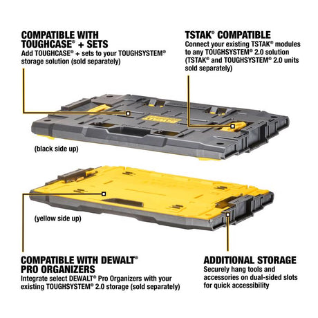 DeWalt ToughSystem 2.0 21 in. Adapter Plate Black/Yellow