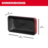 Milwaukee PACKOUT SHOP STORAGE Garage Organizer Magnetic Tray Black/Red
