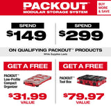 Milwaukee PACKOUT SHOP STORAGE Garage Organizer Tool Storage Bin Red