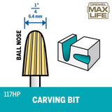 Dremel Max Life 1/4 in. X 1.5 in. L X 0.25 in. W High Speed Steel Bullet High Speed Cutter Multi-Mat