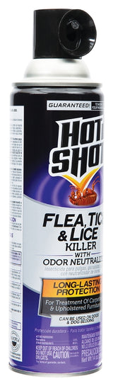 Hot Shot HG-2118 Tick and Lice Killer, Liquid, Spray Application, 14 oz, Aerosol Can