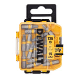 DeWalt Max Fit Torx T25 X 1 in. L Screwdriver Bit Set Steel 15 pc