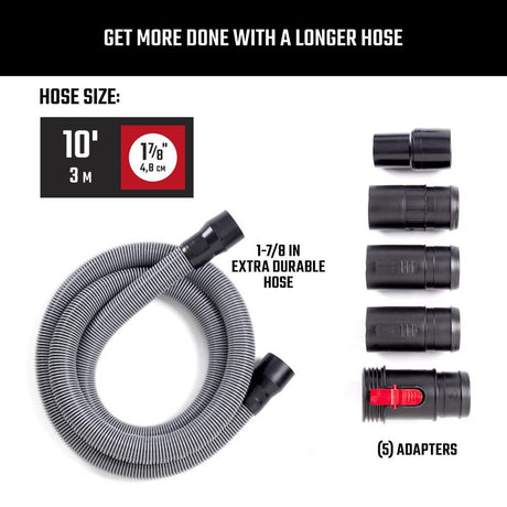 Craftsman 10 ft. L X 1-7/8 in. D Wet/Dry Vac Hose 6 pc