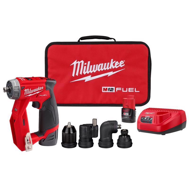 Milwaukee M12 FUEL 3/8 in. Brushless Cordless 4-in-1 Installation Driver Kit (Battery & Charger)