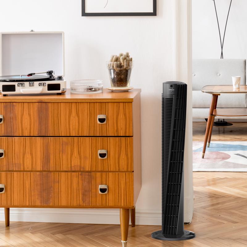 Vornado OSC73 V-Flow 36.8 in. H 3 speed Oscillating Tower Fan Remote Control