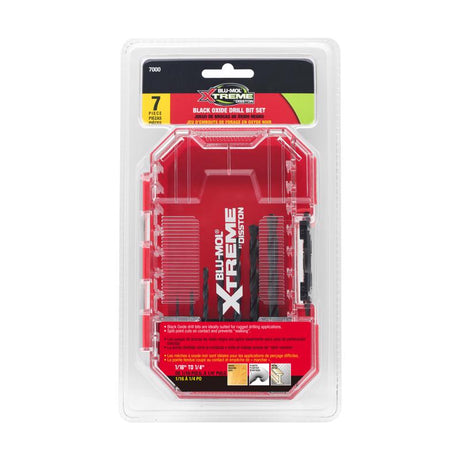 Blu-Mol Xtreme Black Oxide Drill Bit Set 7 pc