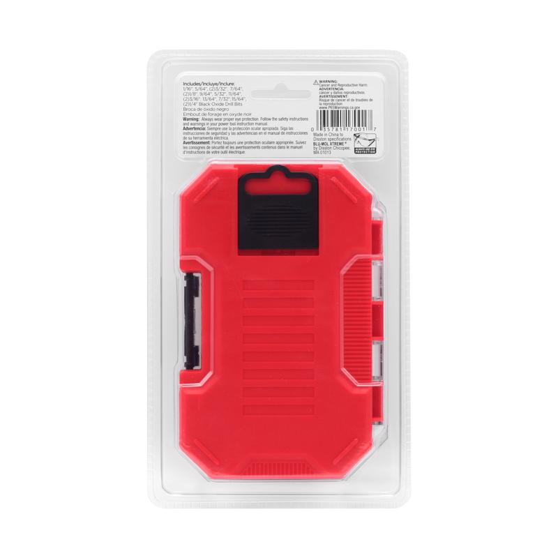 Blu-Mol Xtreme Black Oxide Drill Bit Set 17 pc