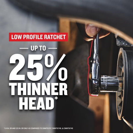 Craftsman Low Profile 3/8 in. drive Bi-Material Ratchet 72 teeth