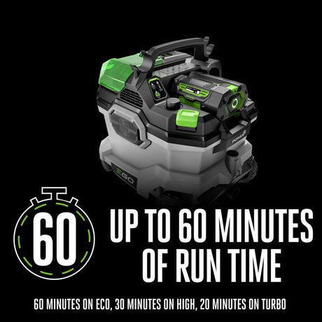 EGO Power+ WDV0904 9 gal Cordless Wet/Dry Vacuum Kit (Battery & Charger) 56 V