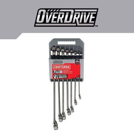 Craftsman OVERDRIVE 6 Point Metric Wrench Set 7 pc
