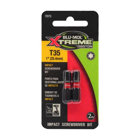 Blu-Mol Xtreme Torx 35 X 1 in. L Screwdriver Bit S2 Tool Steel 2 pc