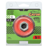 Gator 3 in. Coarse Knotted Wire Cup Brush Brass Coated Steel 12500 rpm 1 pc