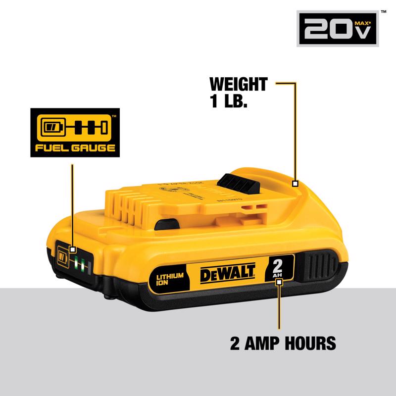 DeWalt 20V MAX DCB324-4 Lithium-Ion 2Ah and 4Ah Battery Combo Pack 4 pc
