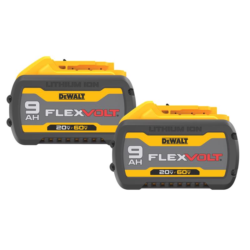 DeWalt 20V-60V MAX FLEXVOLT 9 Ah Lithium-Ion 9Ah 20V / 3Ah 60V Battery Combo Pack 2 pc