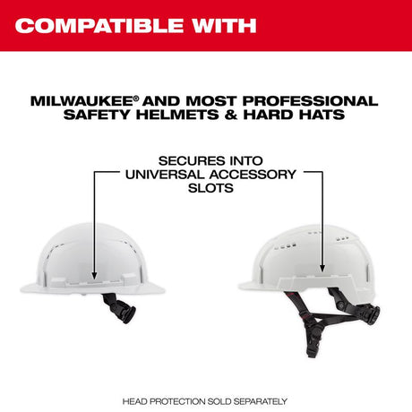 Milwaukee Bolt Hard Hat Sun Shade Fluorescent Yellow