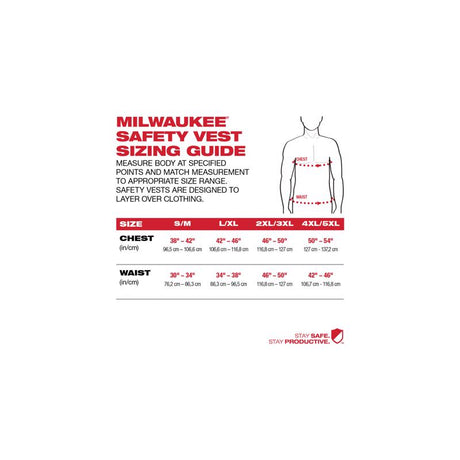 Milwaukee CSA Type R/Class 2 Reflective Mesh/One Pocket Safety Vest High Visibility Orange S/M