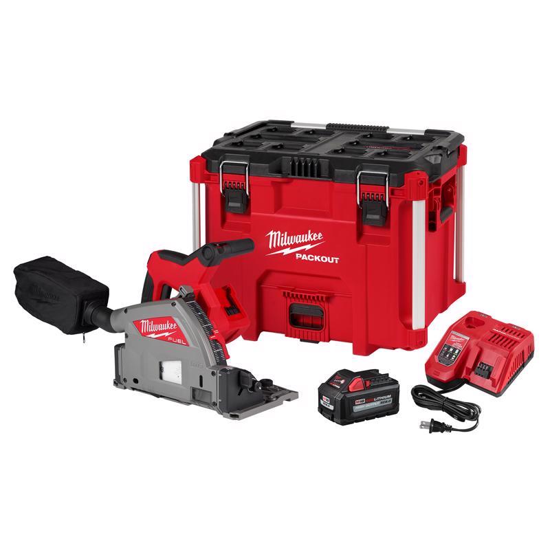 Milwaukee M18 FUEL M18 6 amps 6-1/2 in. Cordless Brushless Plunge Track Saw Kit (Battery & Charger)