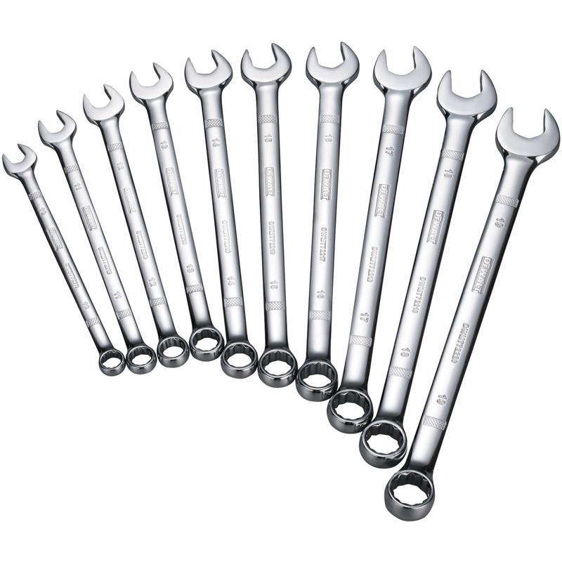 DeWalt Metric Combination Wrench Set 10 pc