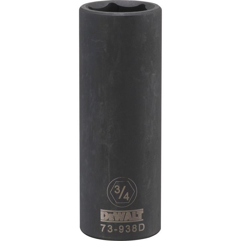 DeWalt 3/4 in. X 1/2 in. drive SAE 6 Point Deep Impact Socket 1 pc