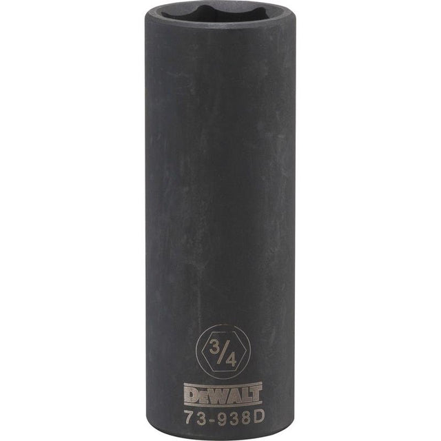 DeWalt 3/4 in. X 1/2 in. drive SAE 6 Point Deep Impact Socket 1 pc