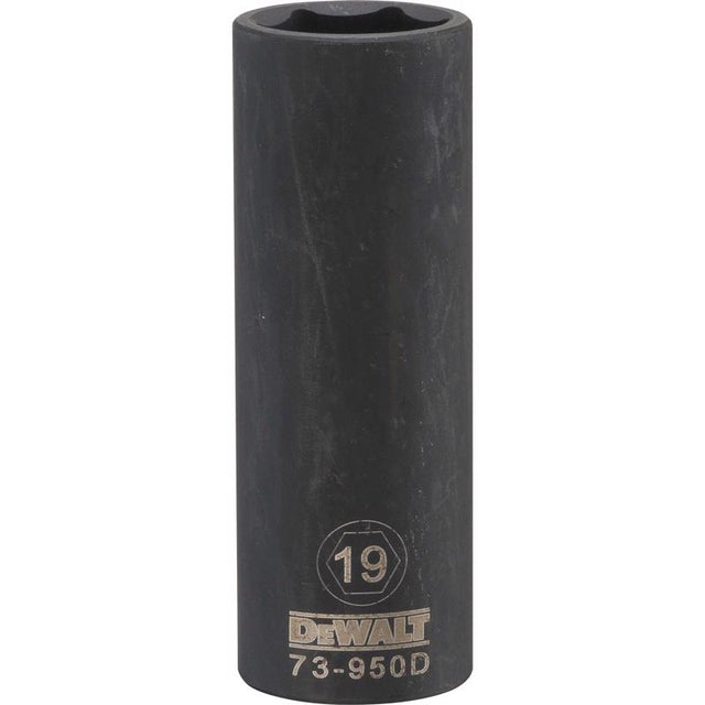 DeWalt 19 mm X 1/2 in. drive Metric 6 Point Deep Impact Socket 1 pc