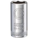 DeWalt 8 mm X 1/4 in. drive Metric 6 Point Socket 1 pc