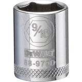 DeWalt 9/16 in. X 3/8 in. drive SAE 6 Point Socket 1 pc