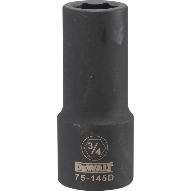 DeWalt 3/4 in. X 3/4 in. drive SAE 6 Point Deep Impact Socket 1 pc