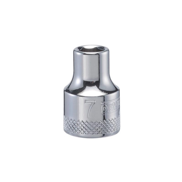 DeWalt 7 mm X 3/8 in. drive Metric 6 Point Socket 1 pc