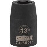 DeWalt 13 mm X 1/2 in. drive Metric 6 Point Impact Socket 1 pc