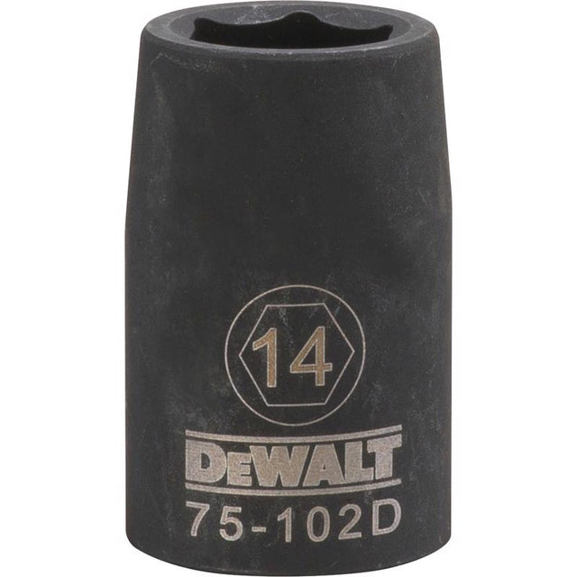 DeWalt 14 mm X 1/2 in. drive Metric 6 Point Impact Socket 1 pc