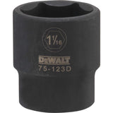 DeWalt 1-1/16 in. X 1/2 in. drive SAE 6 Point Deep Impact Socket 1 pc