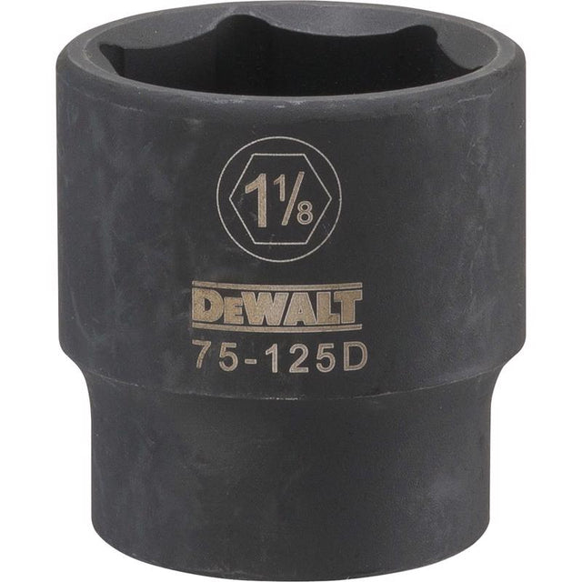 DeWalt 1-1/8 in. X 1/2 in. drive SAE 6 Point Deep Impact Socket 1 pc