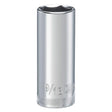 DeWalt DirectTorque 9/16 in. X 1/4 in. drive SAE 6 Point Deep Socket 1 pc