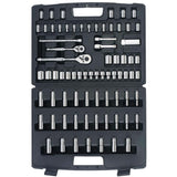 Stanley 1/4 and 3/8 in. drive Metric/SAE Mechanic's Tool Set 75 pc